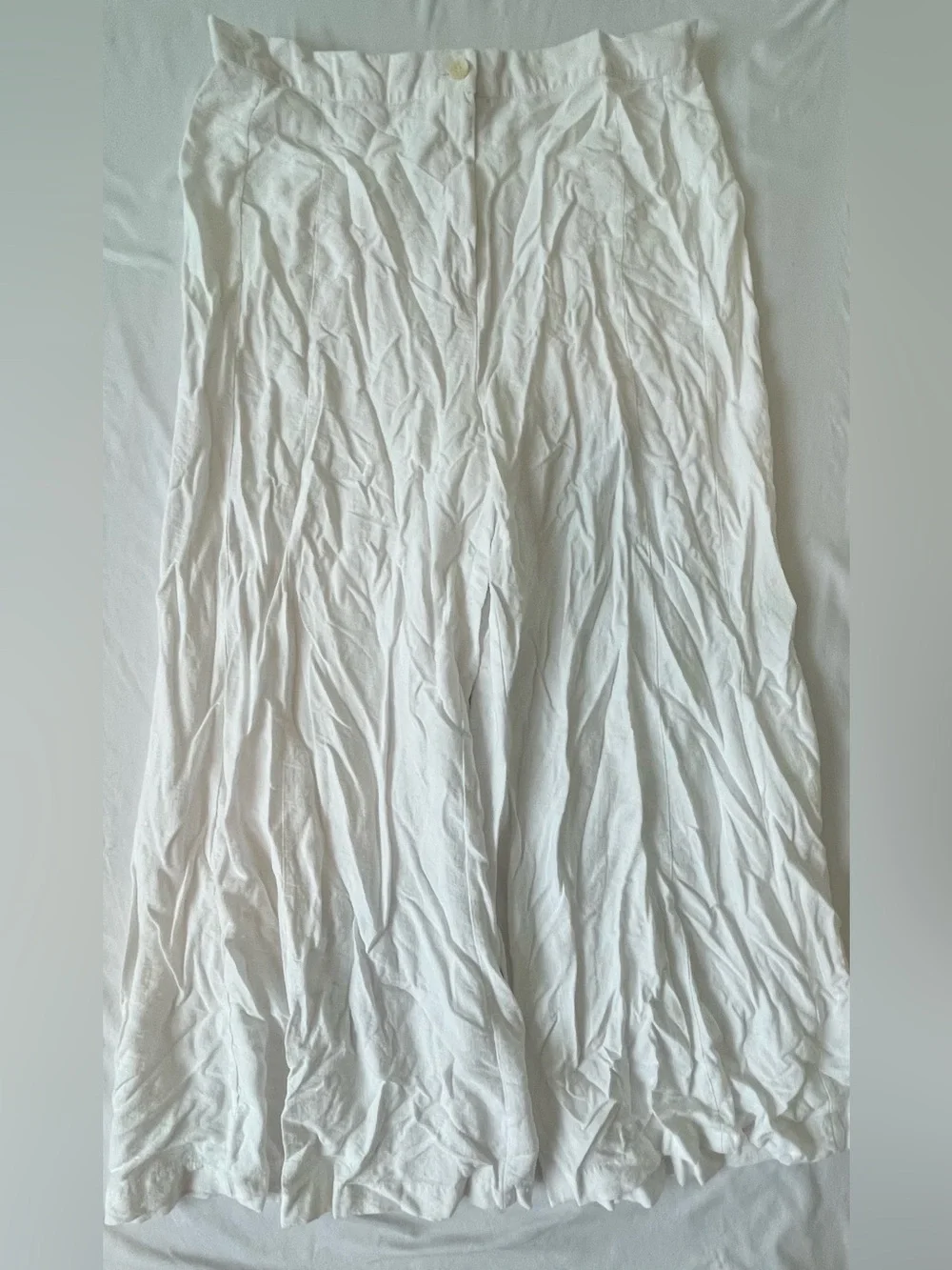 Vince Camuto Women's White Washer Twill Wide Leg Pants Size XL Boho Beach Comfy